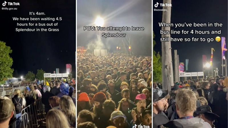 ‘It’s 6AM’: Splendour Goers Lined Up In Bus Queues For Hours To Leave Festival Grounds Last Night