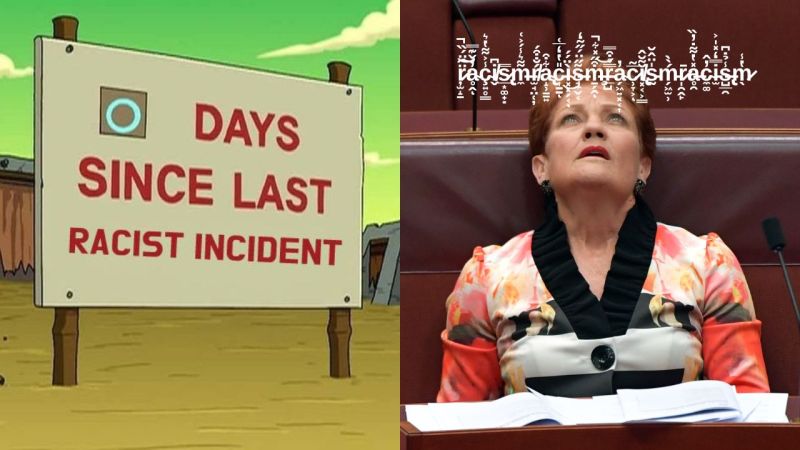 Like A Racyst Full Of Pus, Pauline Hanson Has Already Stormed Out Of Senate Racistly