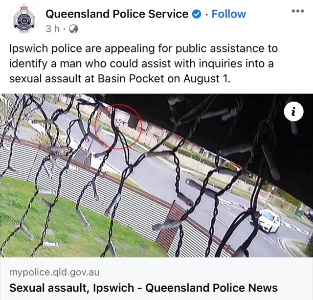 Queensland Police Facebook post