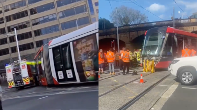 Holy Shit: Two People Have Been Hospitalised In Sydney After A Fire Truck Collided With A Tram