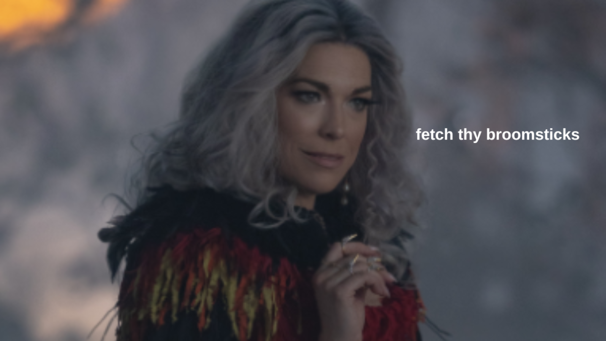 Actress Hannah Waddingham starring as a witch in Hocus Pocus 2