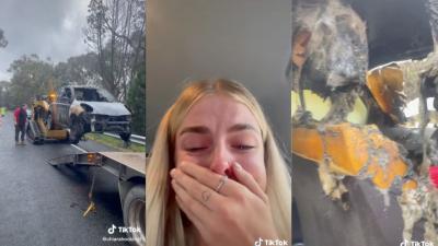 A Victorian Woman Shared Wild Footage Of Her Car Literally Exploding Moments After She Got Out Of It