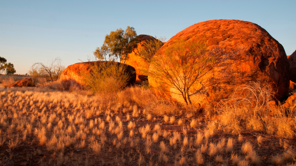 Karlu Karlu / Devils Marbles Conservation Reserve is a protected area in the Northern Territory of Australia located in the locality of Warumungu