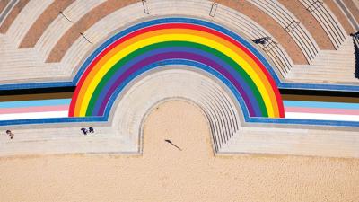 HELL YES: Coogee’s Iconic Rainbow Is Getting An Upgrade To Include The Progress Pride Flag