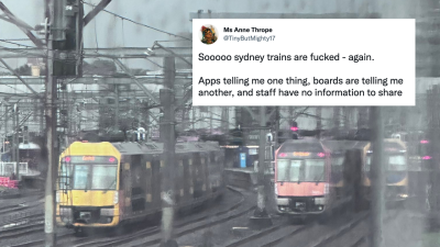 Sydney Commuters Are Facing Delays Again Due To Flooded Train Tracks And A Data Outage