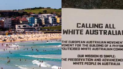 Gross White Supremacist Flyers Have Appeared In Bondi Seeking Recruits For A ‘Higher Purpose’