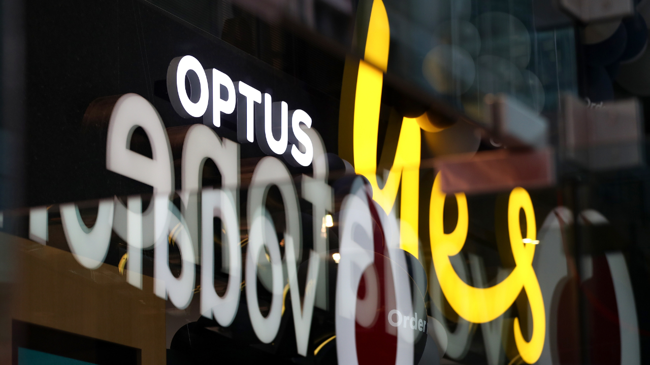 Optus store signage that reads "Optus Yes"