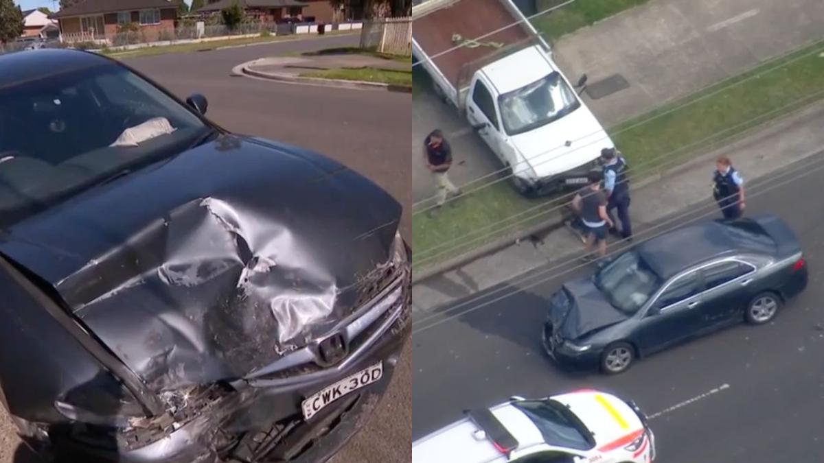 off duty NSW Police officer crashes car while allegedly drink-driving