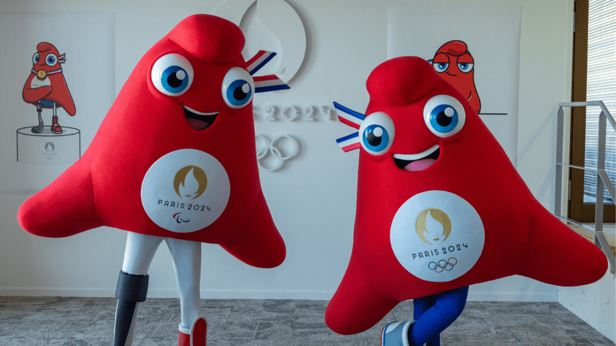 The Phryges, modelled on phrygian caps, are unveiled as the mascots for the Paris 2024 Summer Olympic and Paralympic Games