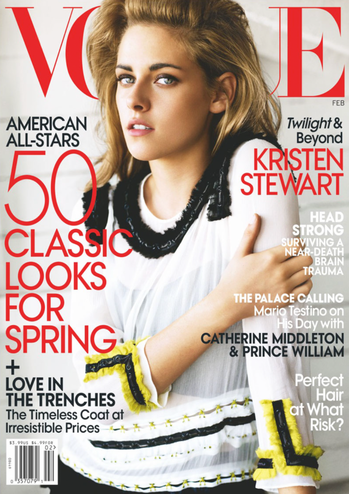 Kristen Stewart on the cover of Vogue 2011