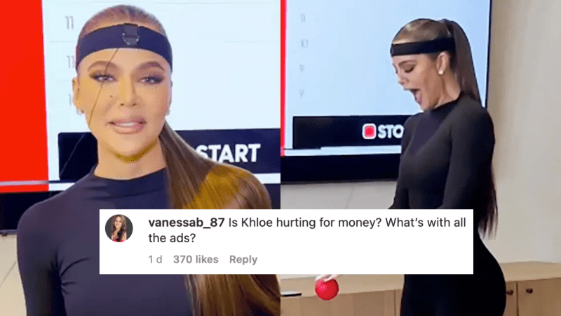 Khloe Kardashian Is Punching A Little Ball Attached To Her Head On Instagram For Some Reason