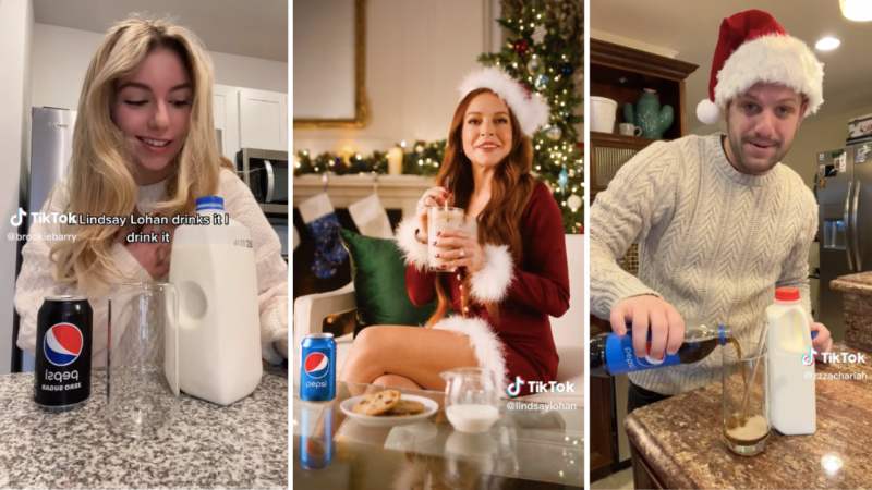 Folks Online Are Combining Pepsi With Milk To Make ‘Pilk’ ‘Cos Of A Lindsay Lohan Xmas Ad