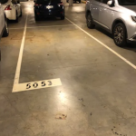 A picture of a single spot in a car park in Sydney CBD