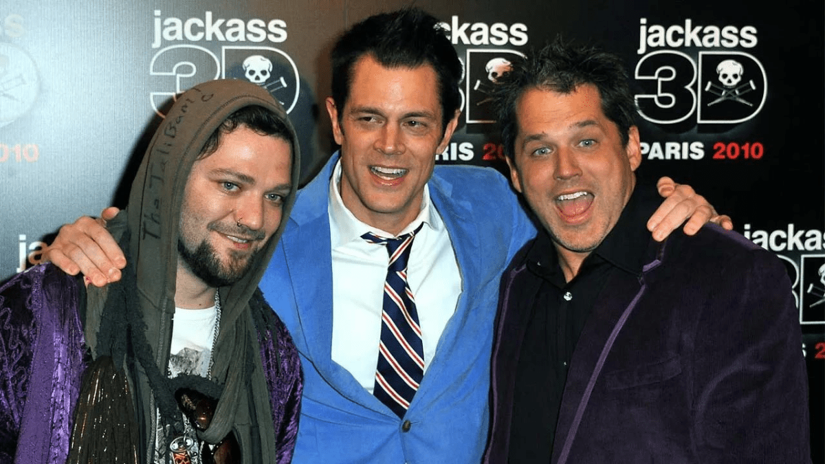 bam Margera and two other jackass cast members