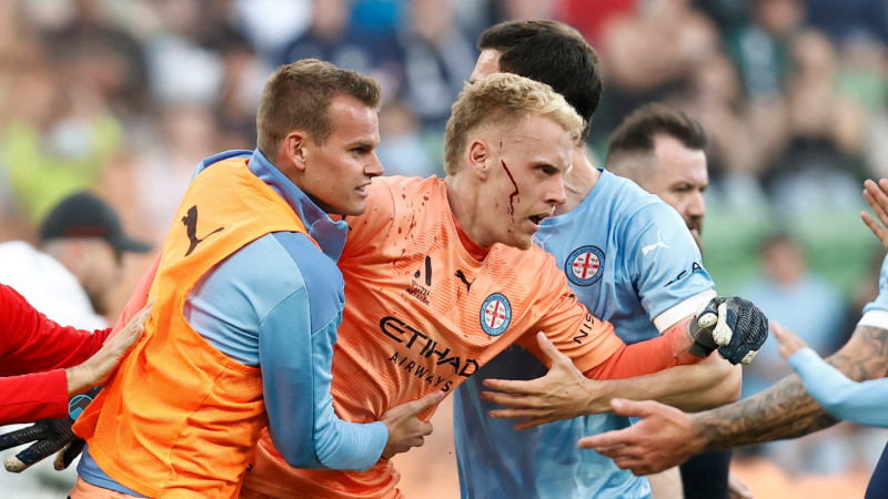 A Melb Soccer Game Had To Be Abandoned After A Goalie Was Injured And Fans Swarmed The Pitch