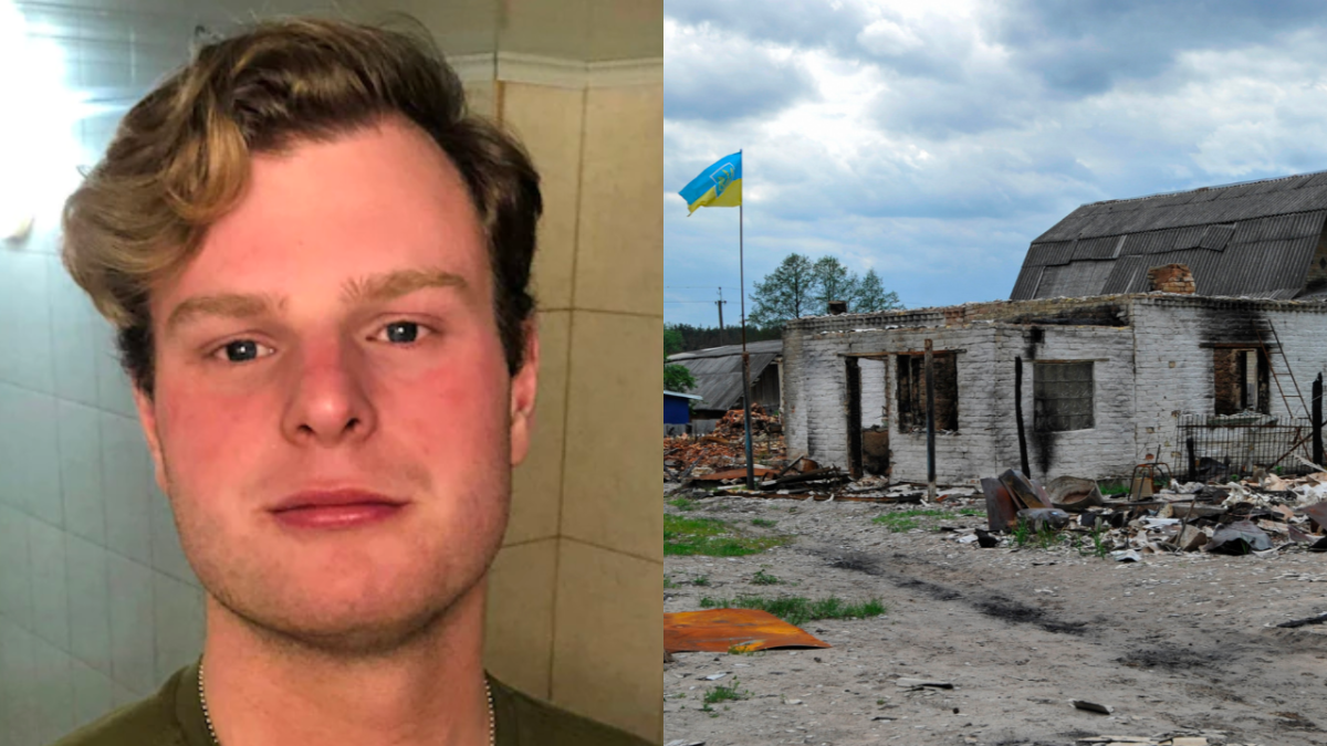Young Australian man Sage O'Donnell and Ukraine amid Russian invasion