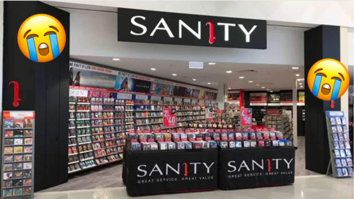Sanity has announced it'll be closing down its stores