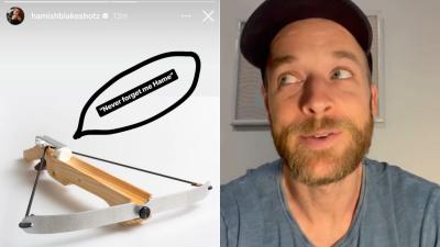 King Of Impulse Buys Hamish Blake Reveals He Got 2 Marshmallow Crossbows Seized By Border Force