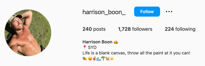harrison instagram