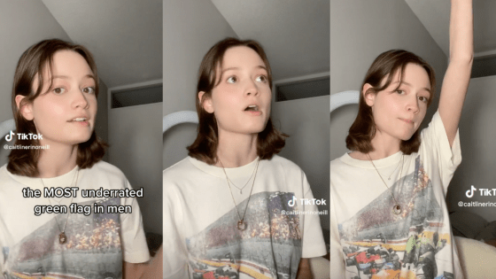 a woman on tiktok has shared her green flags in men