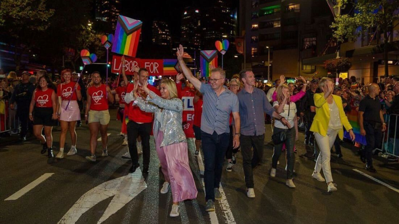 Yas Queen: Anthony Albanese’s Officially Become The 1st Aussie PM To Walk The Mardi Gras Parade