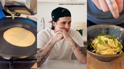 Brooklyn Beckham Makes Triumphant Return To Kitchen, Cooks Fettuccine Alfredo W/O Fettuccine