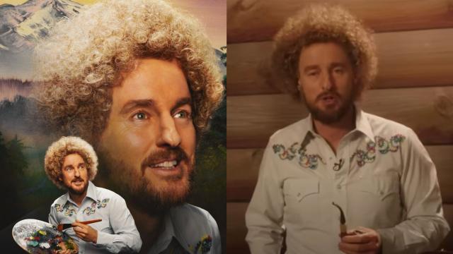The Internet Has Gone Wild Over Owen Wilson Giving Kmart Bob Ross In The New Poster For Paint