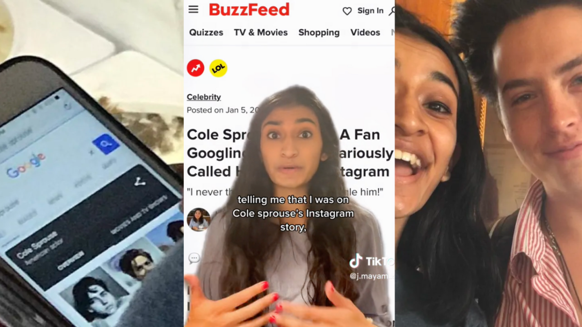 The girl who googled Cole Sprouse has made a tiktok