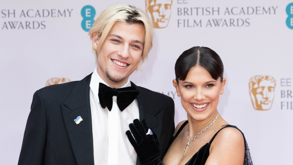 Millie Bobby Brown and her fiancé Jake Bongiovi at the EE British Academy Film Awards 2022