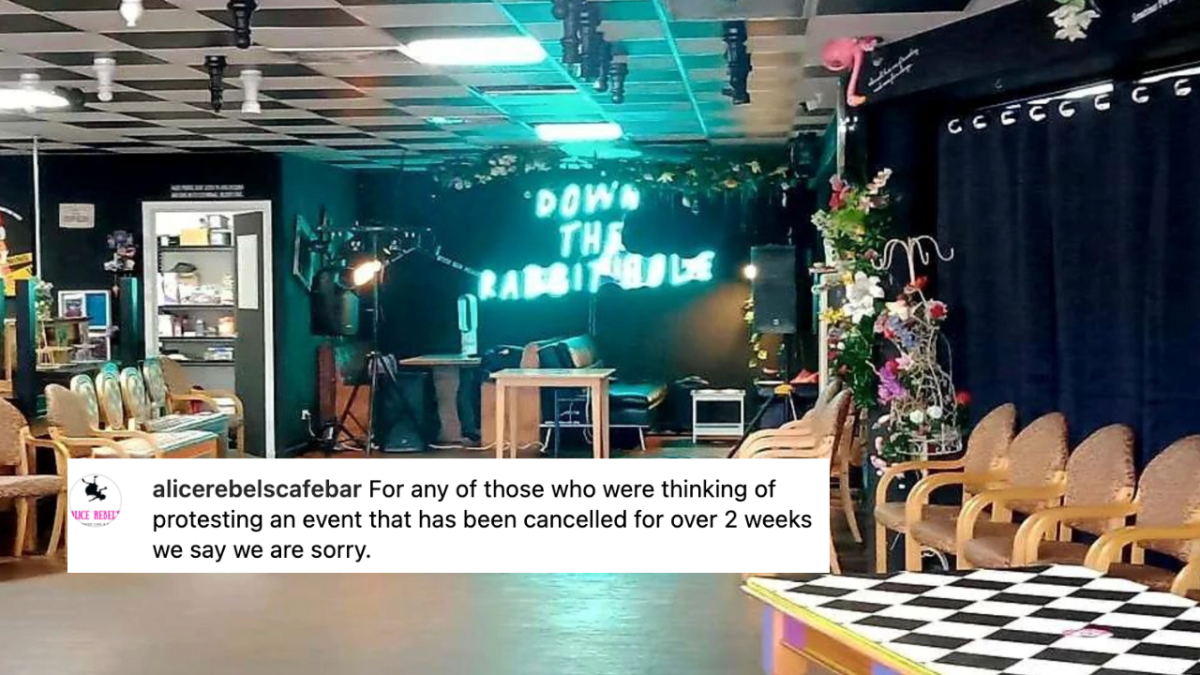 A Melbourne cafe was threatened over a drag queen event