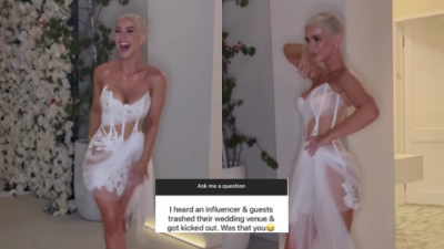 An Aussie Influencer Has Shut Down Rumours That She & Her Wedding Guests Trashed Their Venue