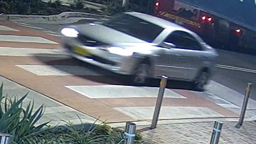 Footage of a silver mazda that is believed to belong to a man police are searching for after a series of gropings in West Ryde, Sydney