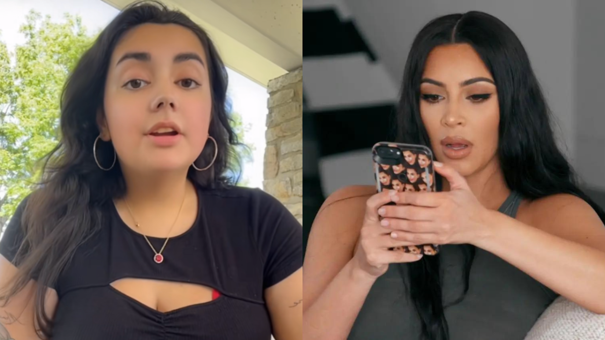 a tiktoker has thanked kim kardashian's skims bodysuit for saving her life after she was shot four times
