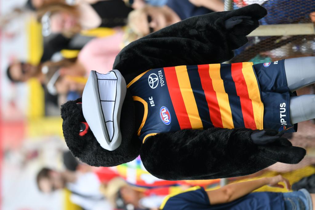 Crows mascot  during the round four AFLW match between the Adelaide Crows and the Carlton Blues at Richmond Oval