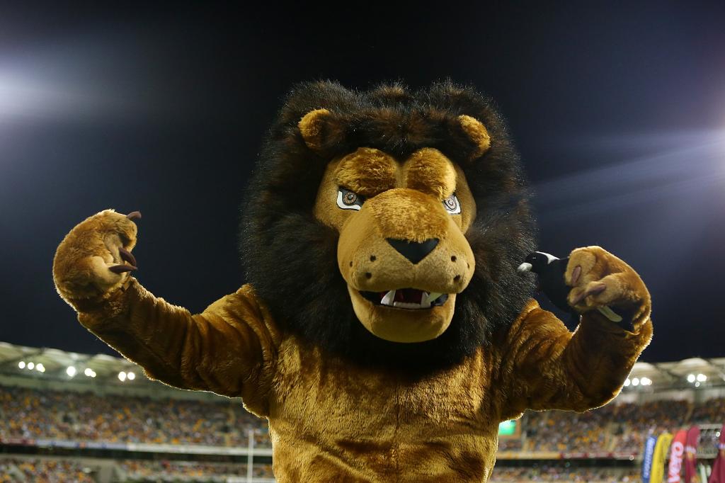 Lions mascot during the round one AFL match between the Brisbane Lions and Collingwood Magpies at The Gabba