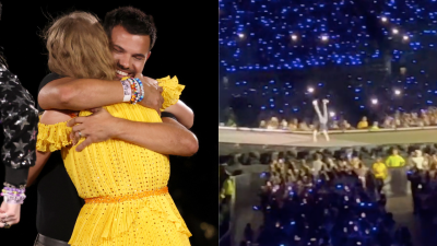 Taylor Swift Just Brought Taylor Lautner Onstage & He Was Giving Maximum Sharkboy Energy
