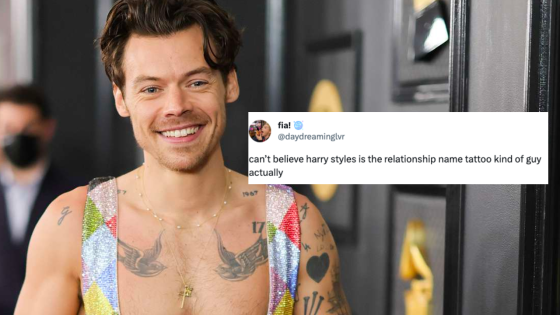 Alert The Masses Bc Harry Styles Has A New Tatt & It Looks Like It’s Dedicated To A Famous Ex