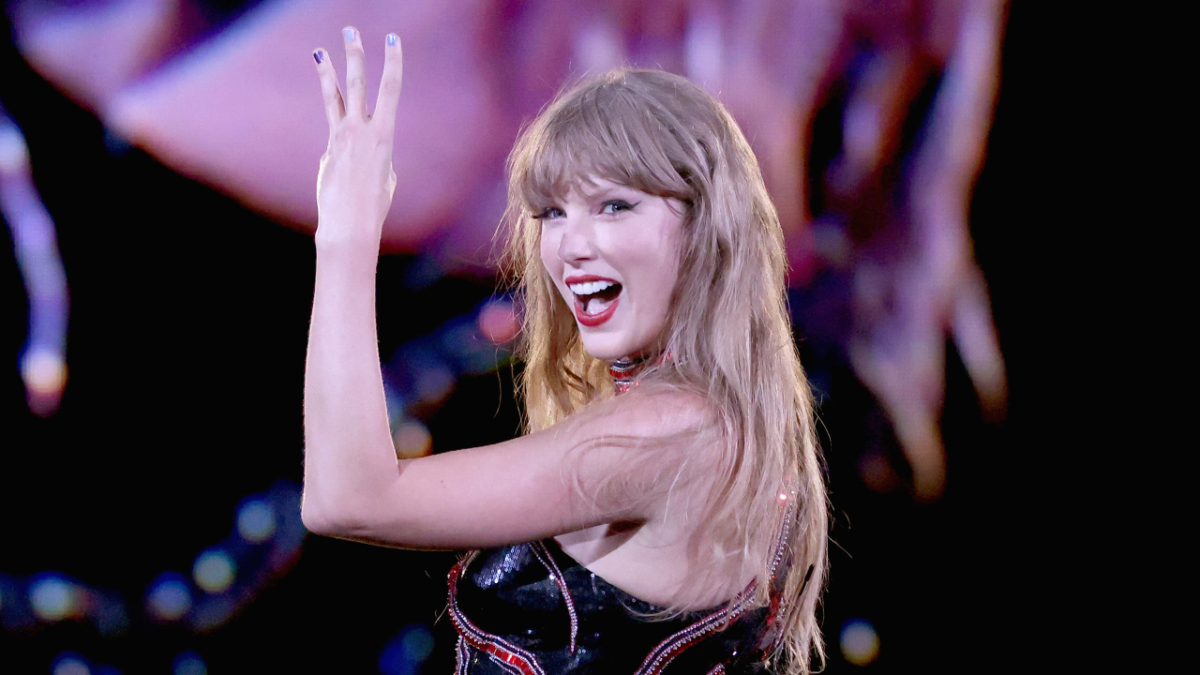 Taylor Swift performs onstage for night one of Taylor Swift Eras Tour in Kansas City