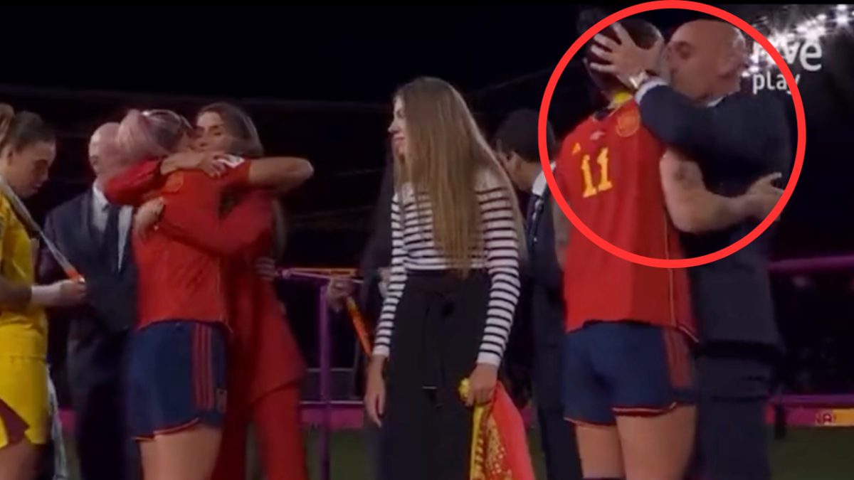 Spain midfielder Jenni Hermoso, 33, was making her way to the podium to accept her medal when 45-year-old soccer boss Luis Rubiales pulled her toward him and kissed her. FIFA Women's World Cup