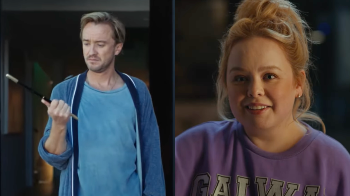 Tom Felton and Nicola Coughlan appear in the new Uber Eats ads
