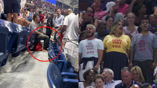 A Bloke Glued Himself To The Ground At US Open Semi-Final As A Protest Against Climate Change