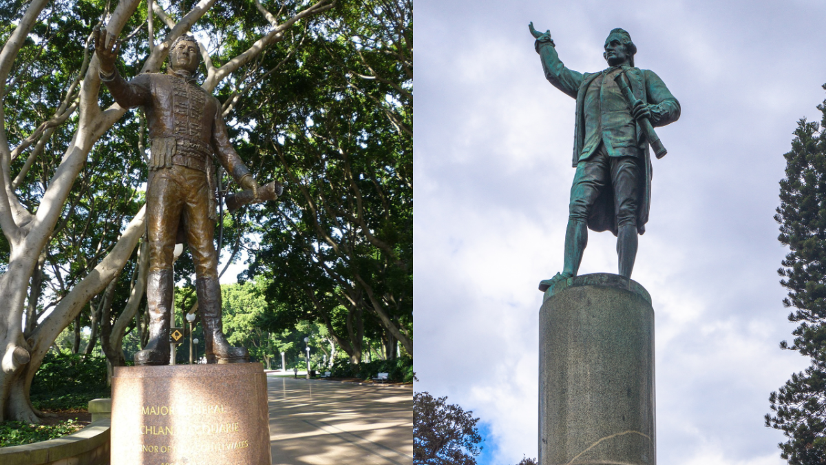 sydney coloniser statues