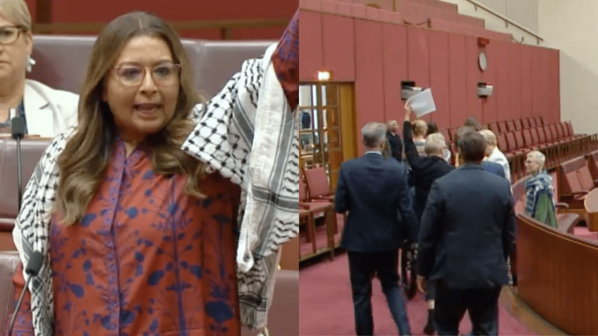 Mehreen Faruqi Led An Extraordinary Walkout In Senate In Protest Of Albo's Weak Israel Stance