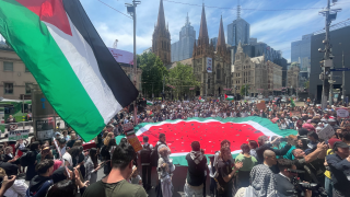 Hundreds Of School Students Marched Through Melbourne Today In Support Of Palestine