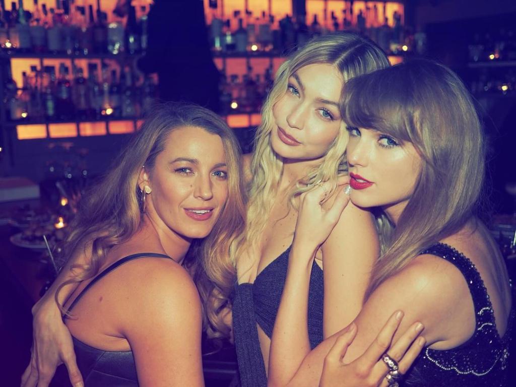 Taylor Swift with Gigi Hadid and Blake Lively