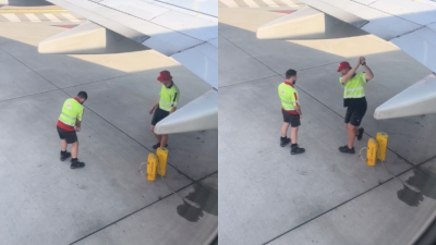 TikTok Is Frothing This Very Wholesome Exchange Between Two Blokes On The Melb Airport Tarmac
