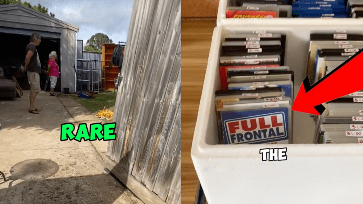 A bloke has done the impossible and turned a profit by re-selling DVDs of an iconic Australian TV series called Full Frontal.