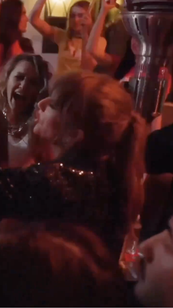 Taylor Swift and bestie Blake Lively at the Super Bowl after party.