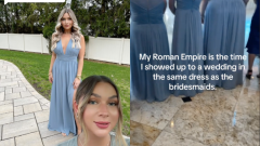 TikToker Goes Viral After She Accidentally Wore The Same Dress As The Bridesmaids At A Wedding