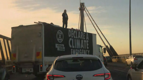 Protesters Blocked Traffic On Melbourne’s West Gate Bridge To Call For A Climate Emergency